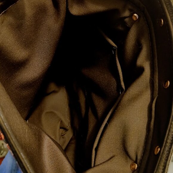 New Travel Sling Crossbody Brown Bronze Pebbled faux leather Pink Western Roses - Picture 12 of 12